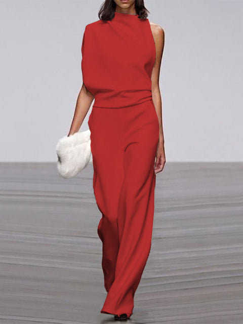 Chic Strapless Jumpsuit with Open Back Design