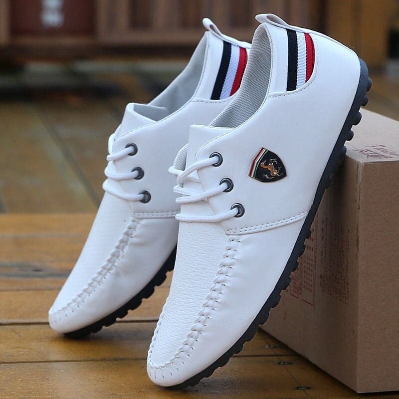 Men's Airy Leather Lace Up Shoes - Nocini