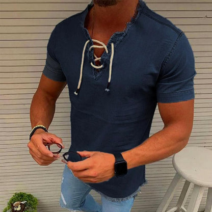 Men's Slim Fit V-neck Casual T-shirt