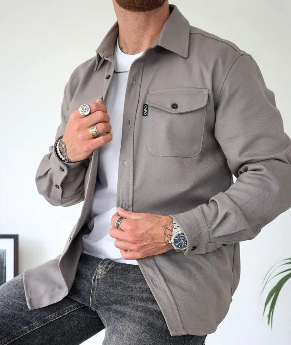 Classic Button Down Shirt Jacket