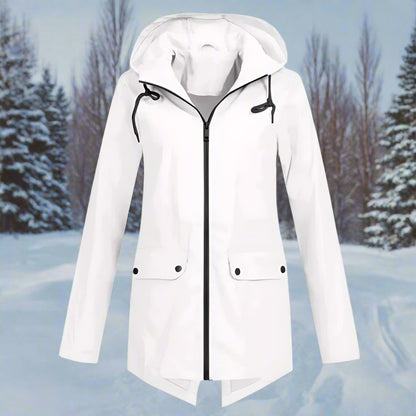 Waterproof Women's Parka Jacket with Hood and Pockets