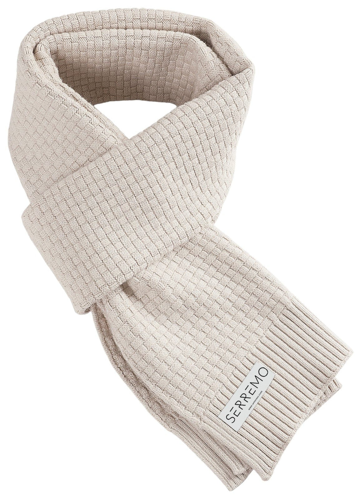Soft Woven Ribbed Edge Winter Scarf