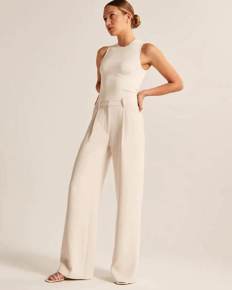 Ladies Comfortable Wide Leg Trousers - Nocini
