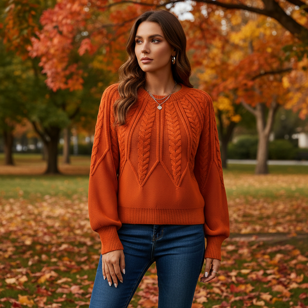 Warm Cable Knit Sweater - Pexav