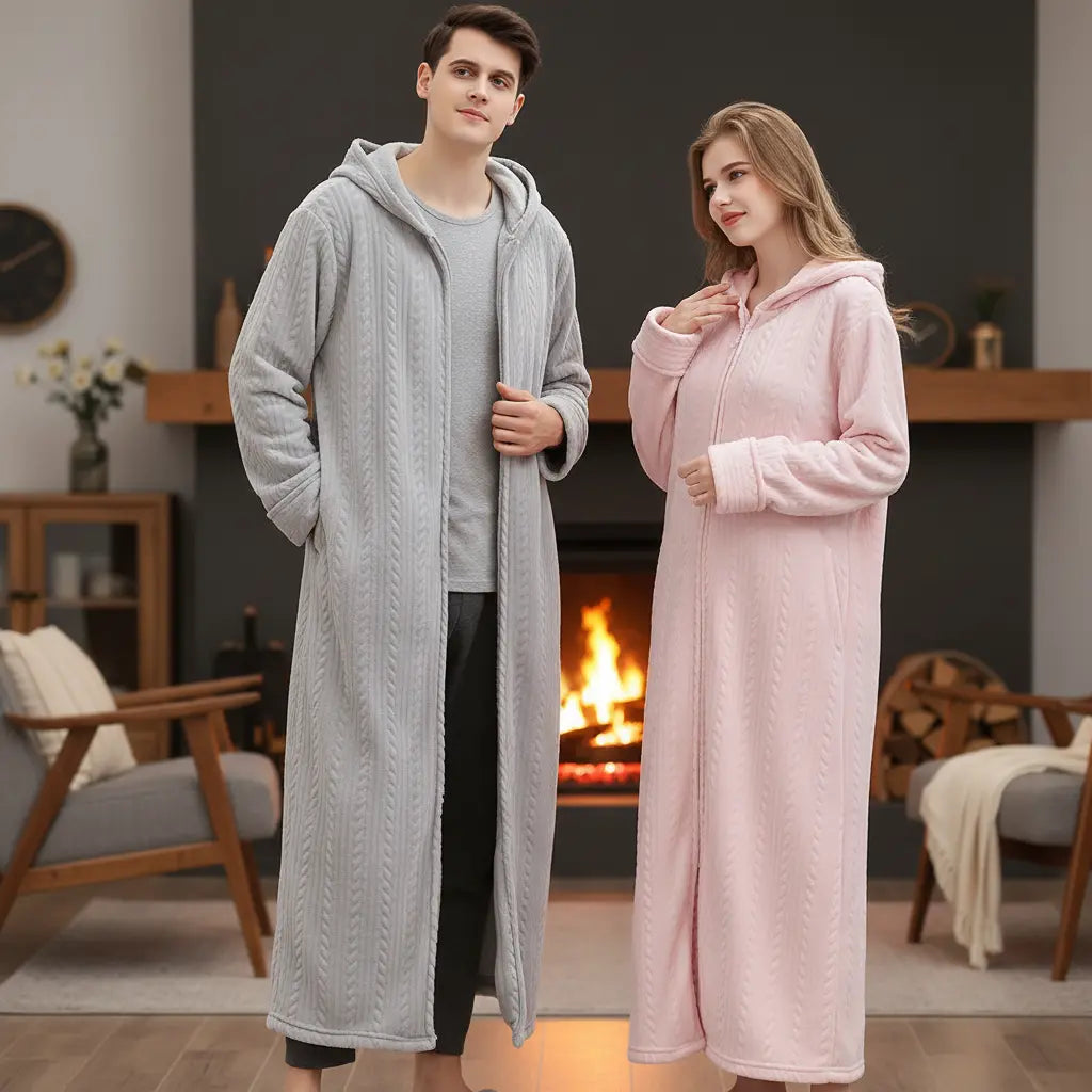 Plush Hooded Spa Robe - Pexav