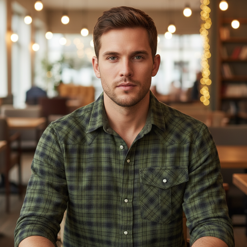 Classic Fit Mens Checked Shirt - Pexav