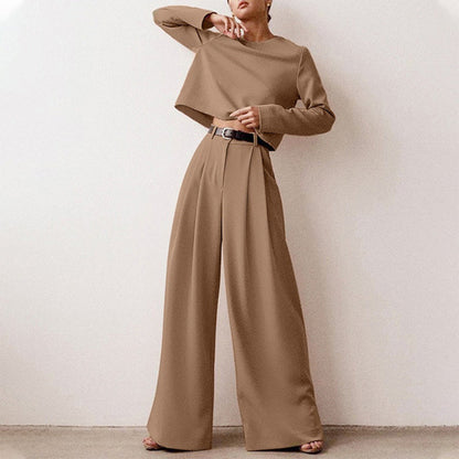 Chic Wide Leg Pantsuit Set