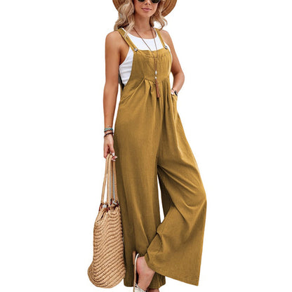 Loose Fit Sleeveless Jumpsuit for Women