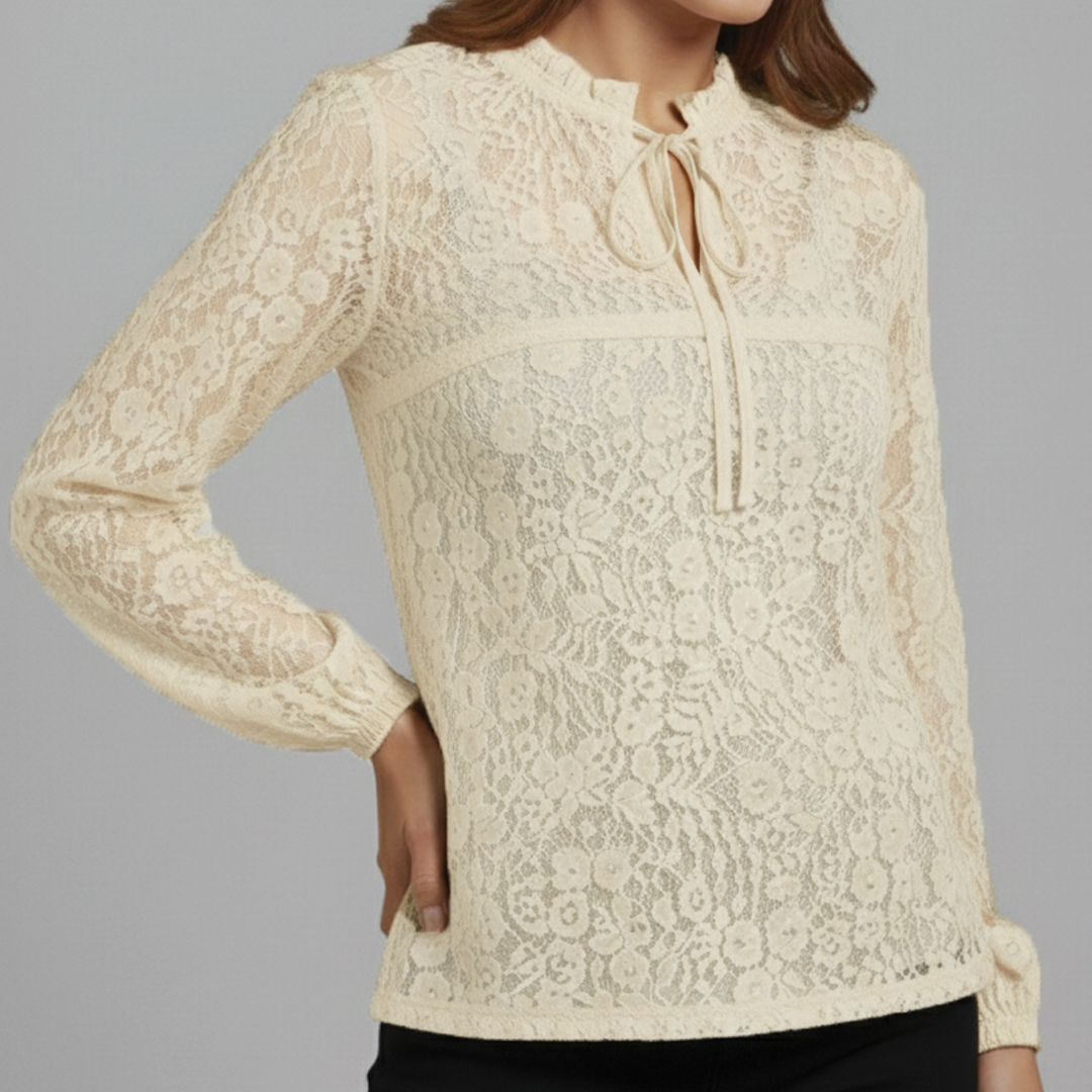 Delicate See Through Lace Top - Nocini