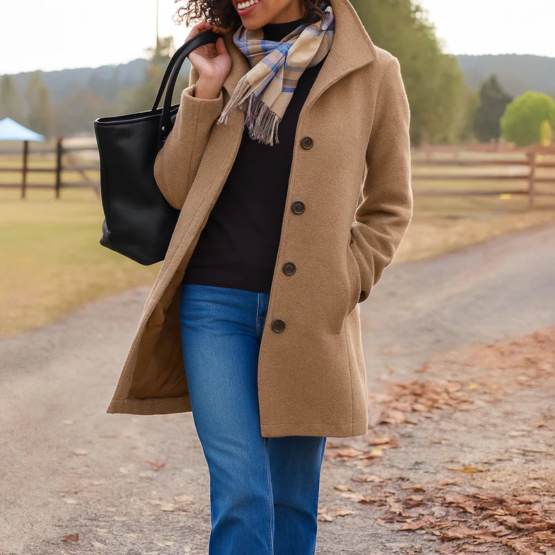 Timeless Button Front Trench Coat