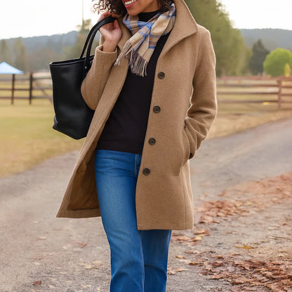 Timeless Button Front Trench Coat