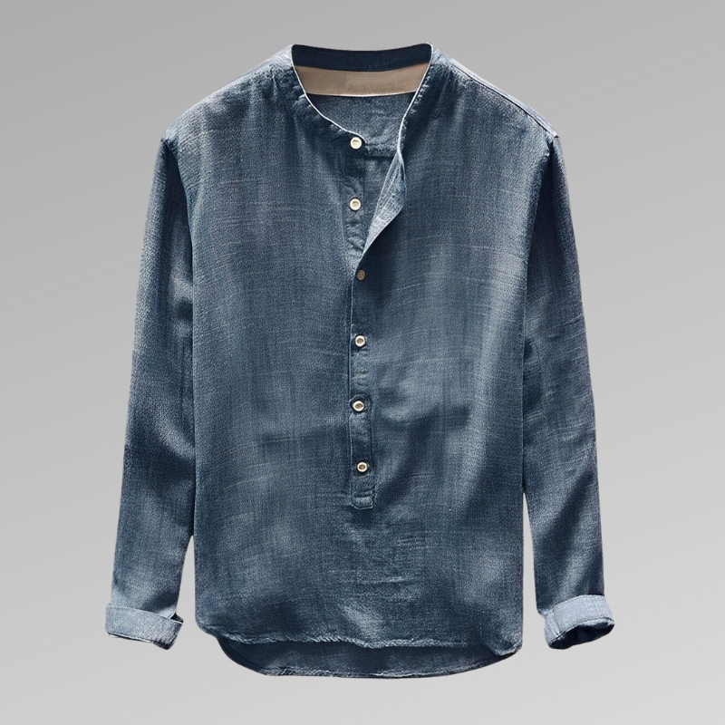 Men's Lightweight Long Sleeve Button Down Shirt - Nocini