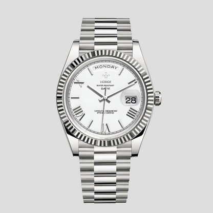 Traditional Leather Mens Watch 41mm - Olytrend