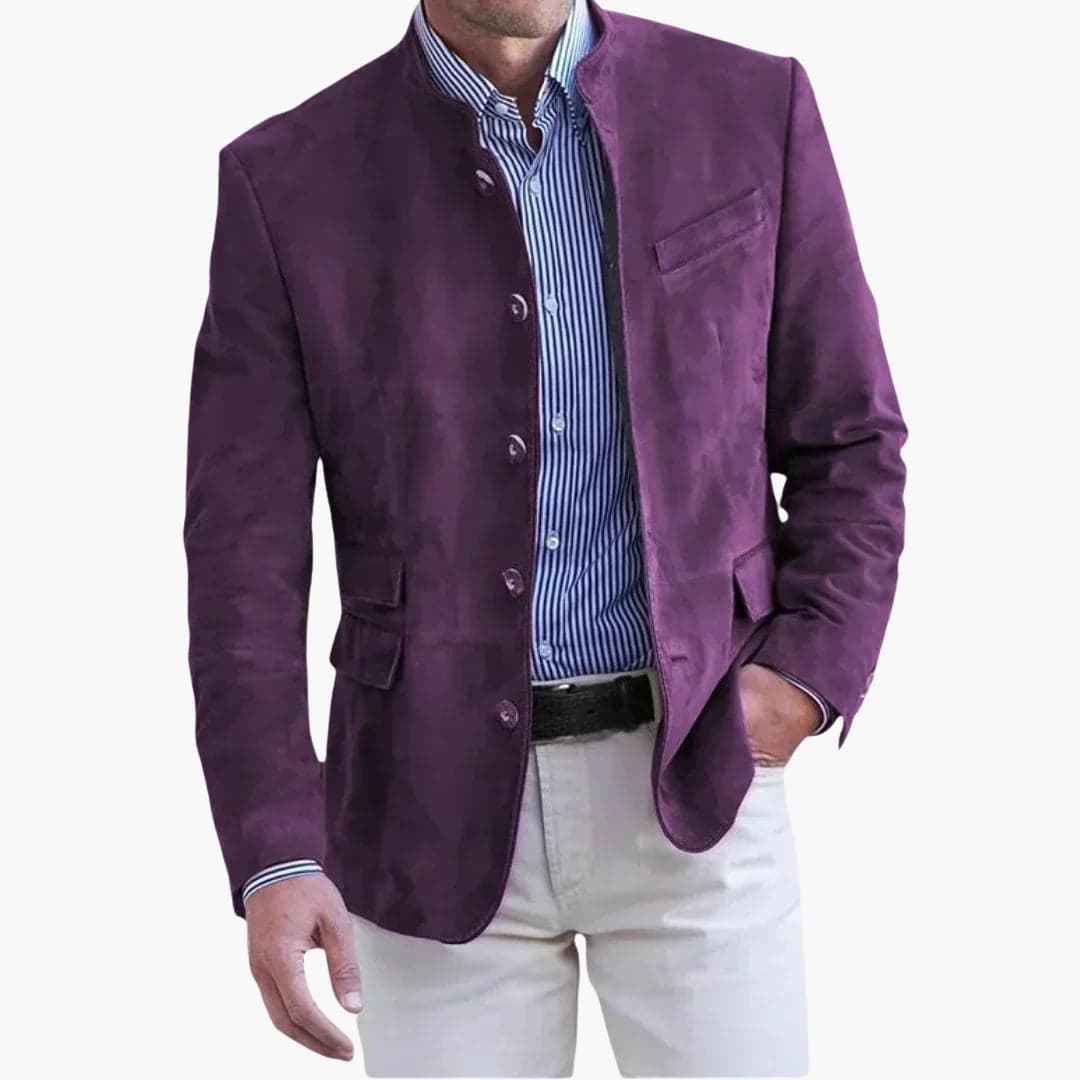 Timeless Mens Coat with Smart Collar and Button Front
