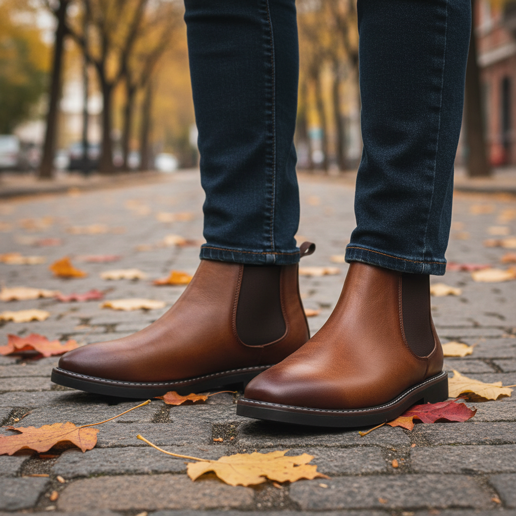 Stylish Mens Ankle Boots - Leon - Pexav