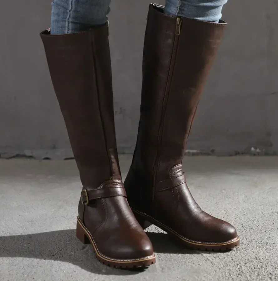 Women's Tall Leather Comfort Boots