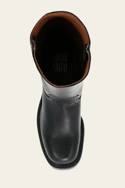 Tall Slim Fit Leather Boots with Sturdy Sole
