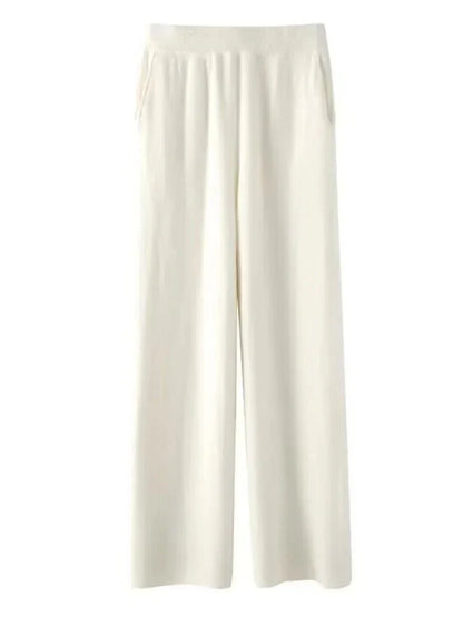 Comfortable Women's Wide Leg Ribbed Trousers