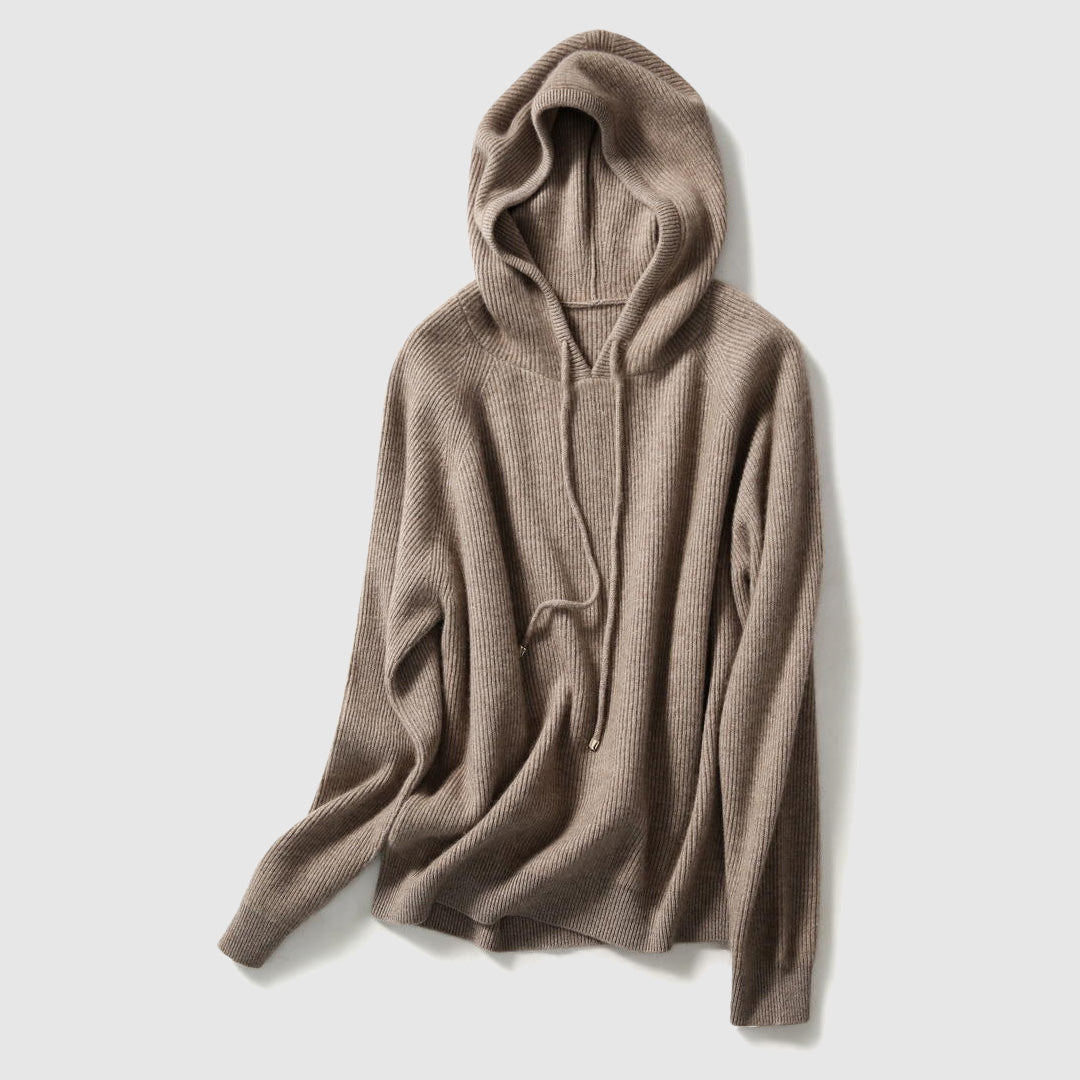 Cozy Women's Oversized Knit Winter Hoodie - Nocini
