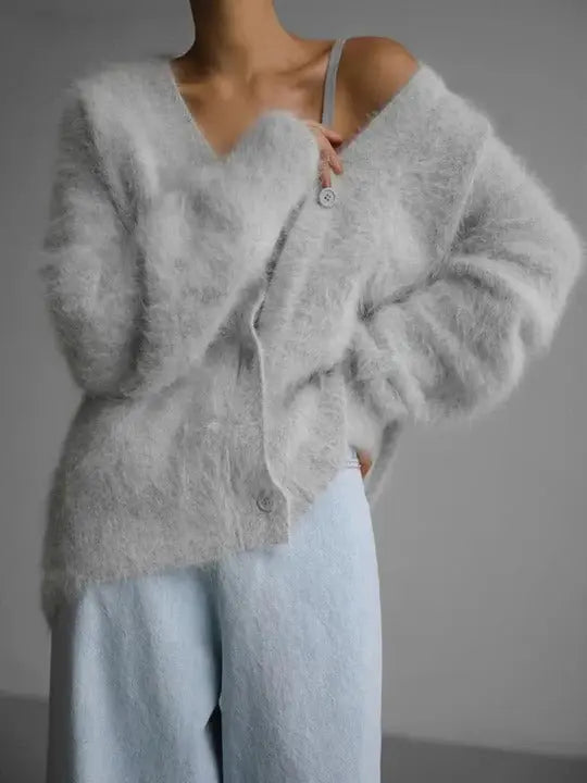 Warm Women's Cardigan Sweater - Comfortable Everyday Wear