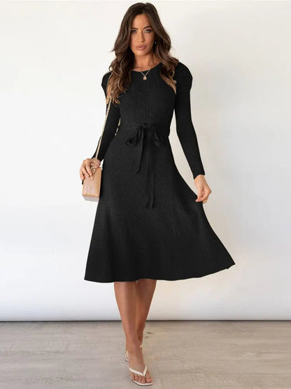 Soft Women's Knee Length Dress – Warm Winter Style