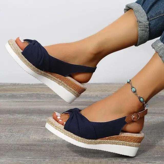 Stylish Braided Wedge Sandals for Women