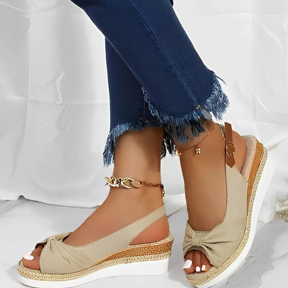 Stylish Braided Wedge Sandals for Women - Nocini