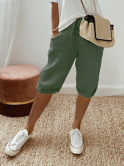 Ladies Elastic Waist Shorts