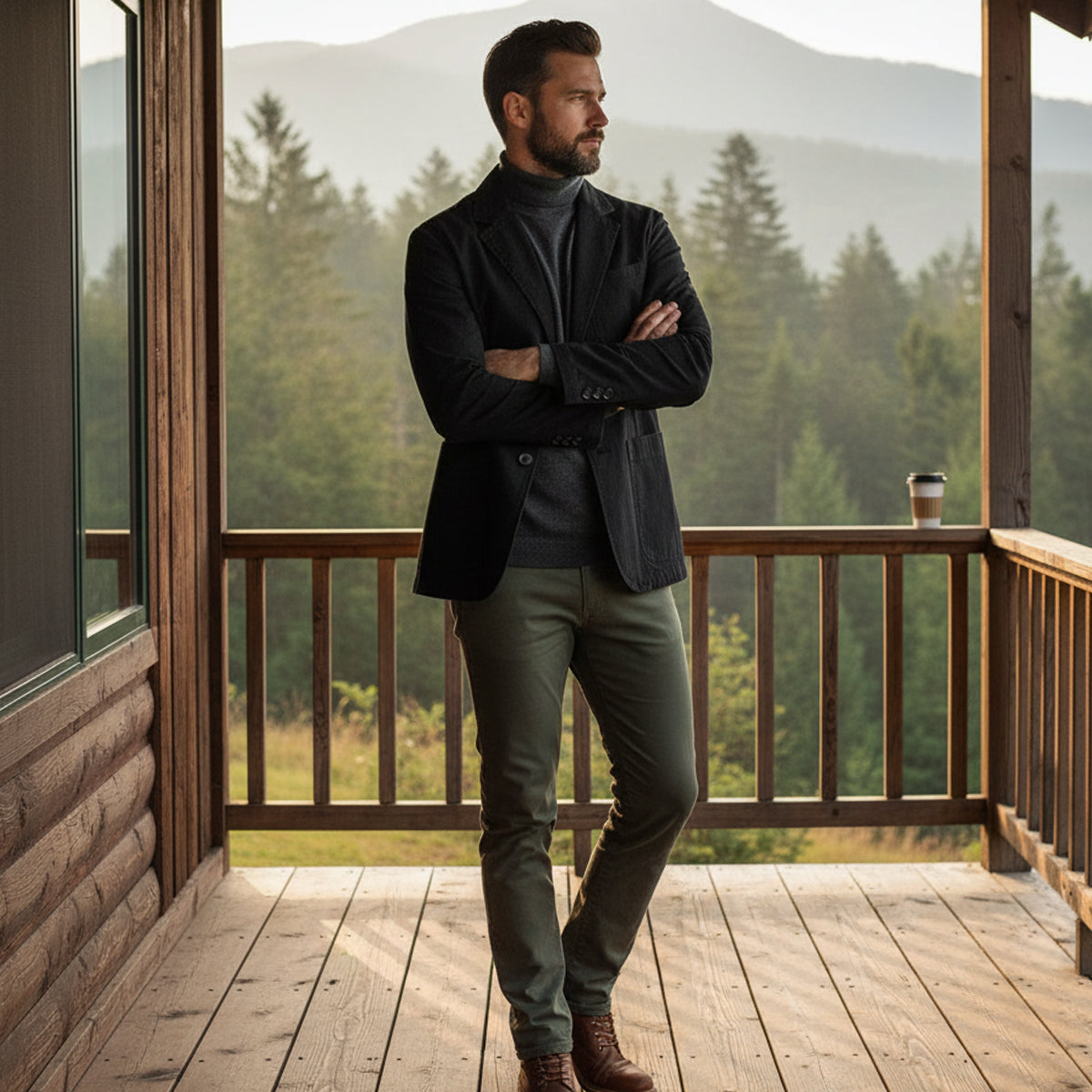 Comfortable Men's Casual Water Resistant Jacket with Pockets