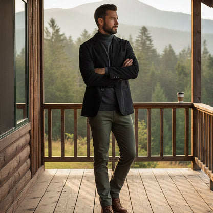 Comfortable Men's Casual Water Resistant Jacket with Pockets