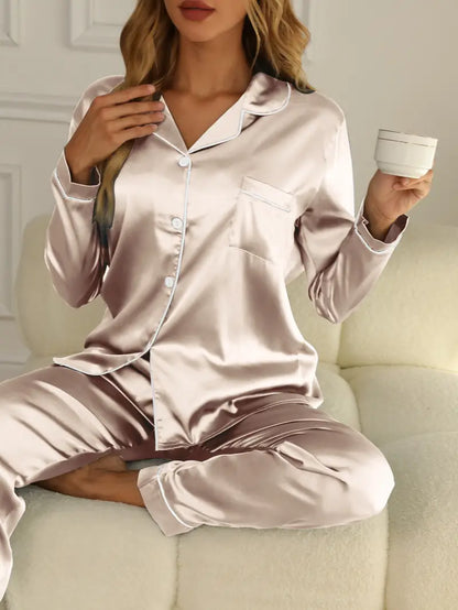 Luxurious Soft Women's Satin Pajama Set