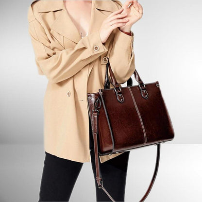 Classic Designer Leather Tote Bag