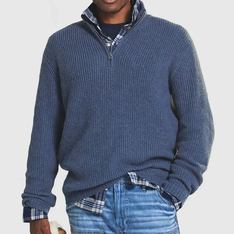 Warm Mens Crew Neck Wool Sweater