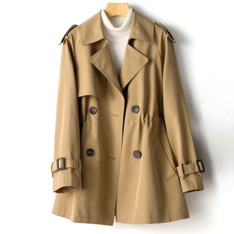 Casual Double Breasted Long Trench Coat