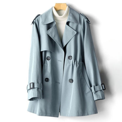 Casual Double Breasted Long Trench Coat - Nocini