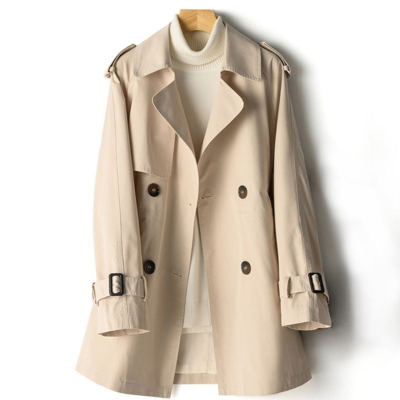 Casual Double Breasted Long Trench Coat