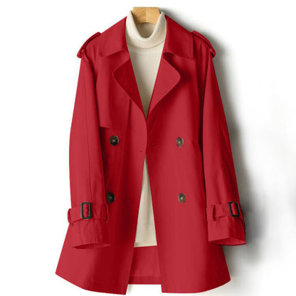 Casual Double Breasted Long Trench Coat