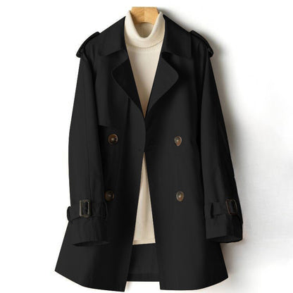 Casual Double Breasted Long Trench Coat
