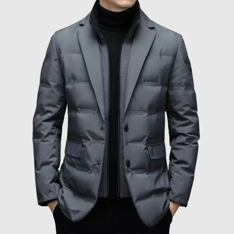 Slim Fit Quilted Men's Blazer Jacket