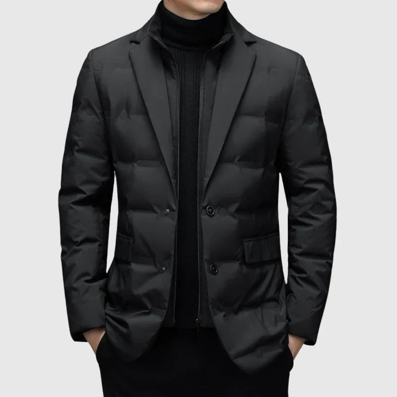 Slim Fit Quilted Men's Blazer Jacket - Nocini