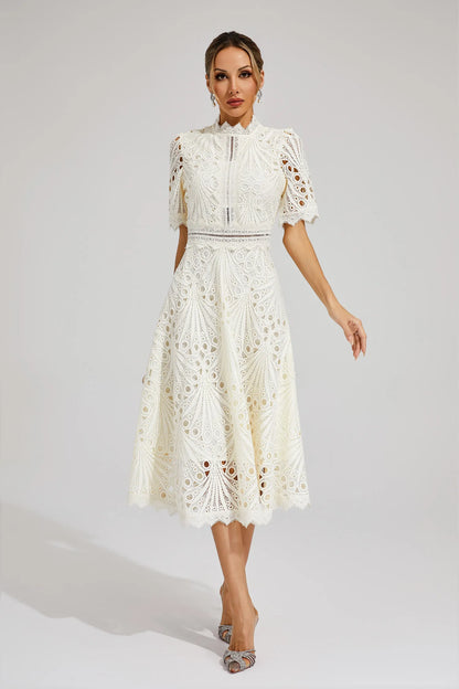 Elegant Floral Midi Dress for Women