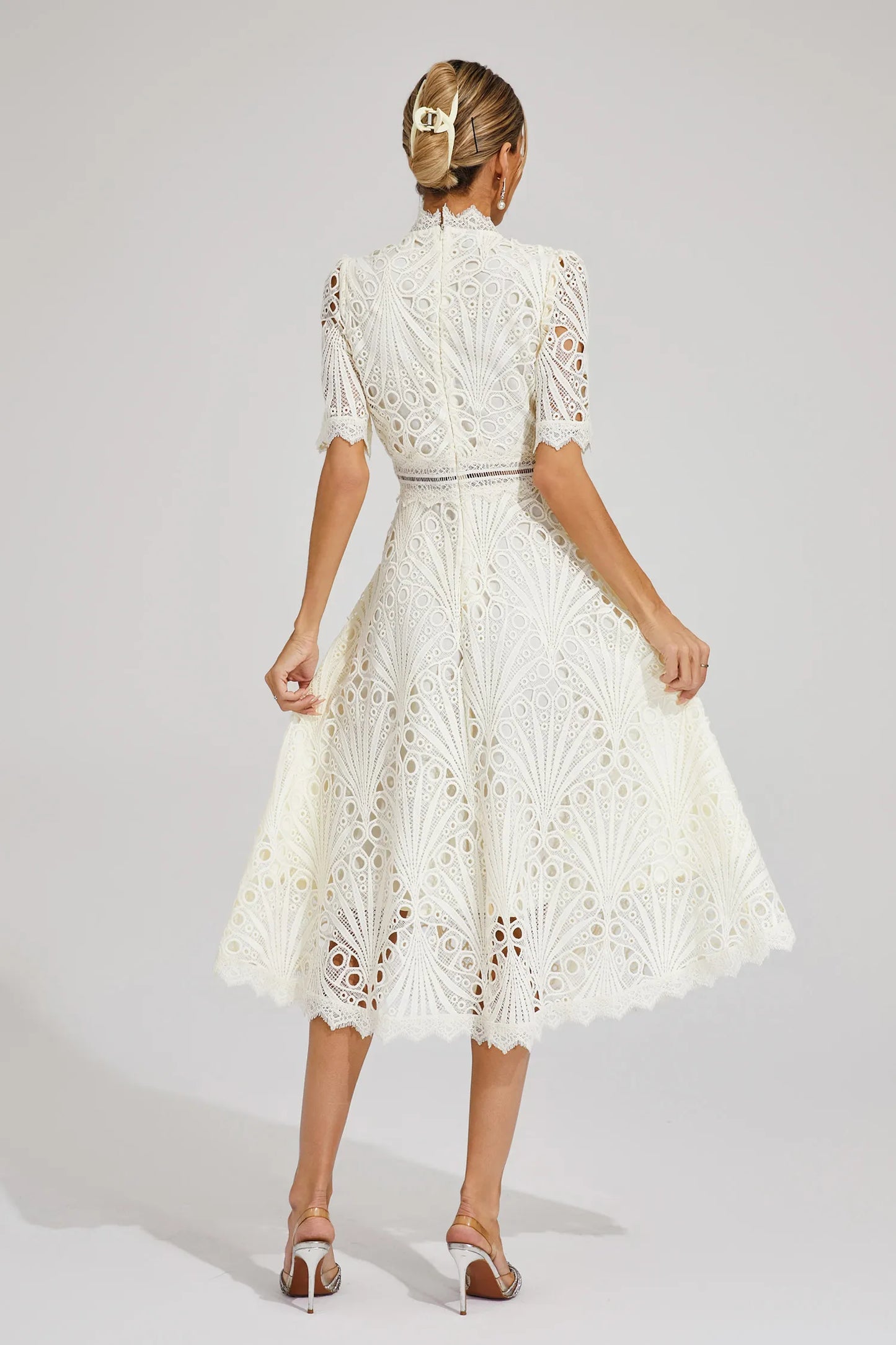 Elegant Floral Midi Dress for Women