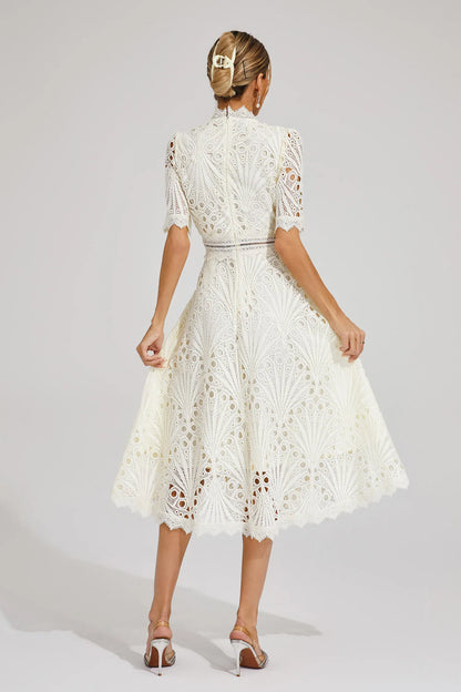 Elegant Floral Midi Dress for Women