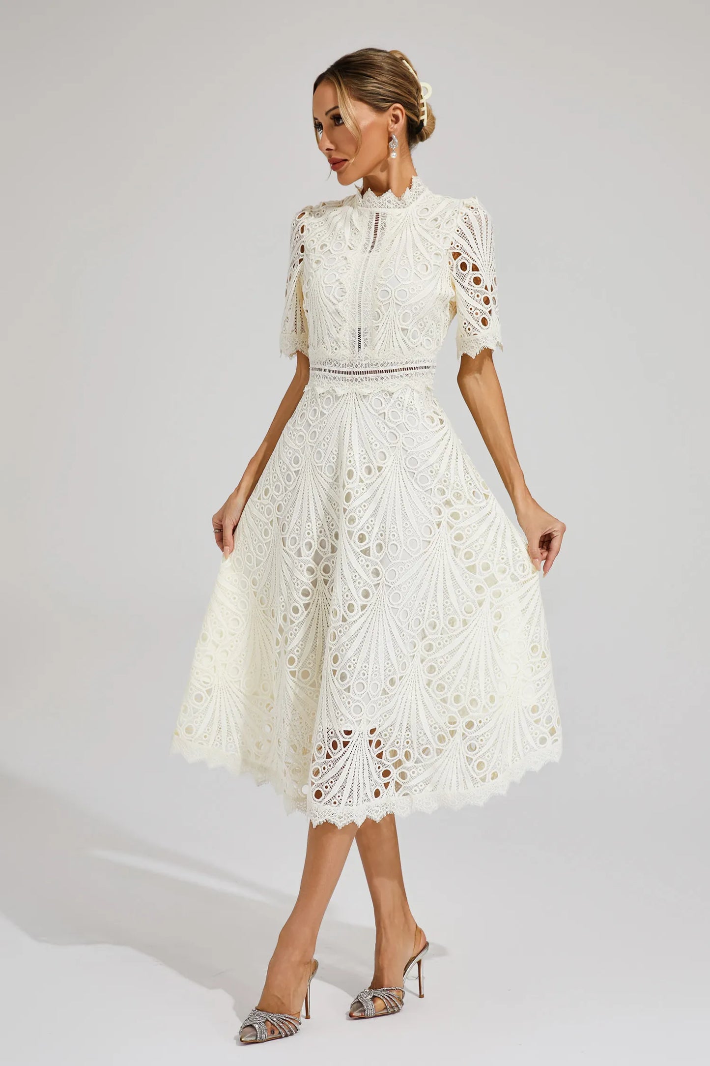 Elegant Floral Midi Dress for Women - Nocini