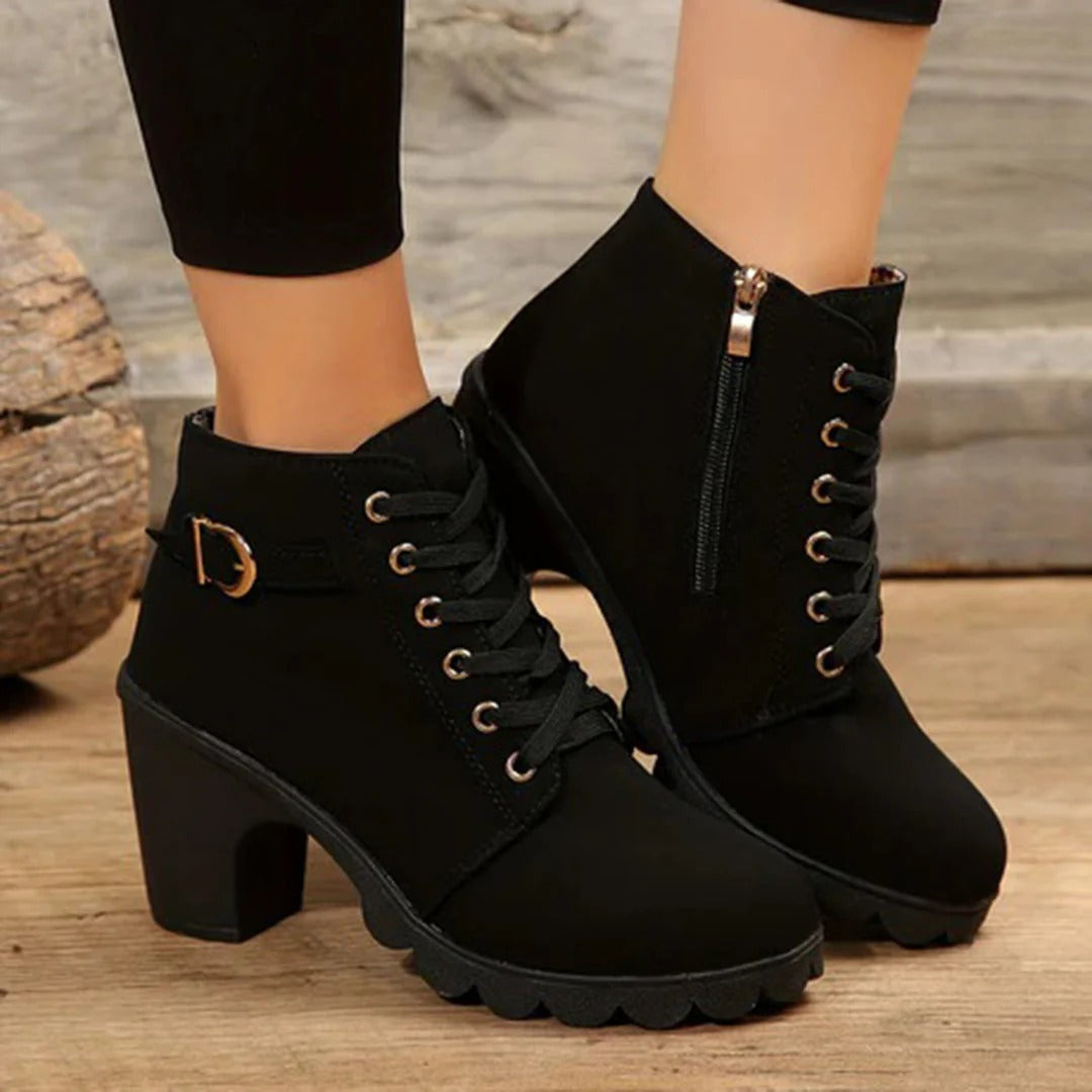 Women's Low Heel Ankle Boots - Classic and Comfortable - Nocini