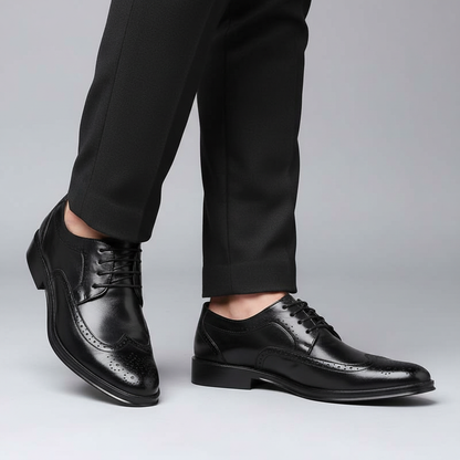 Classic Pointed Toe Leather Dress Shoe - Pexav