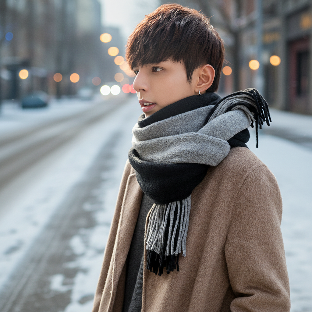 Soft Fringed Cashmere Winter Scarf - Pexav