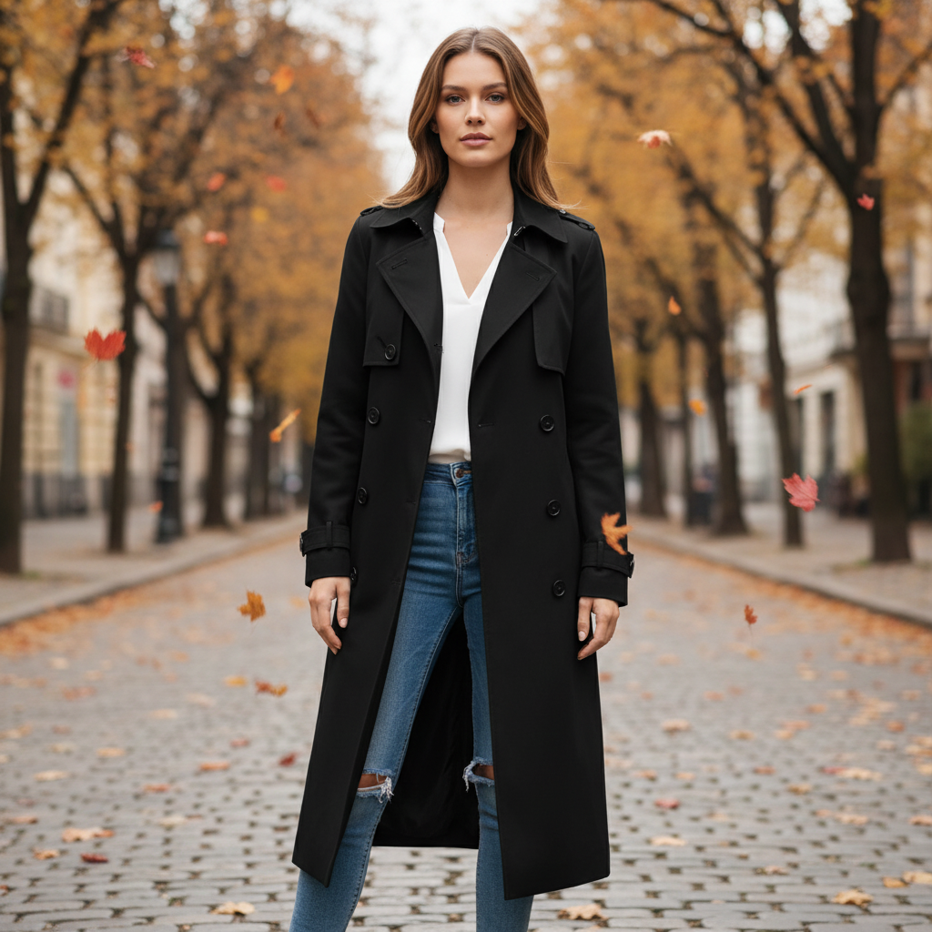 Classic Women's Waterproof Trench Coat - Pexav