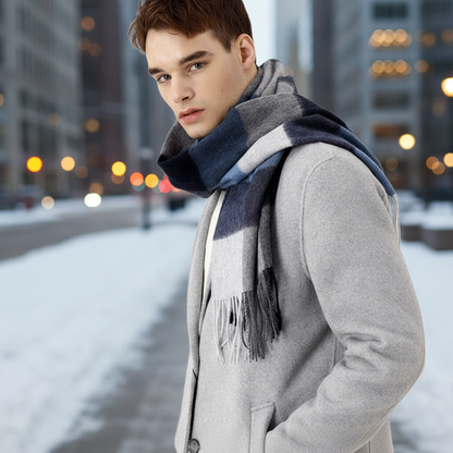 Soft Plaid Winter Scarf - Cozyloom - Pexav
