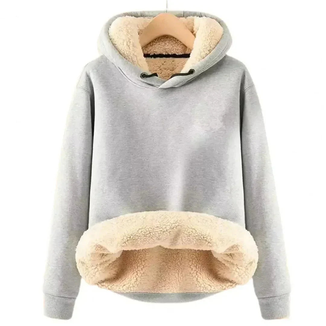 Comfortable Fleece Lined Women's Hooded Sweatshirt